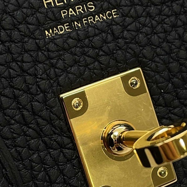 エルメス バーキン25 ブラック/ゴールド金具 トゴ U刻印 HERMES Birkin ハンドバッグ 黒