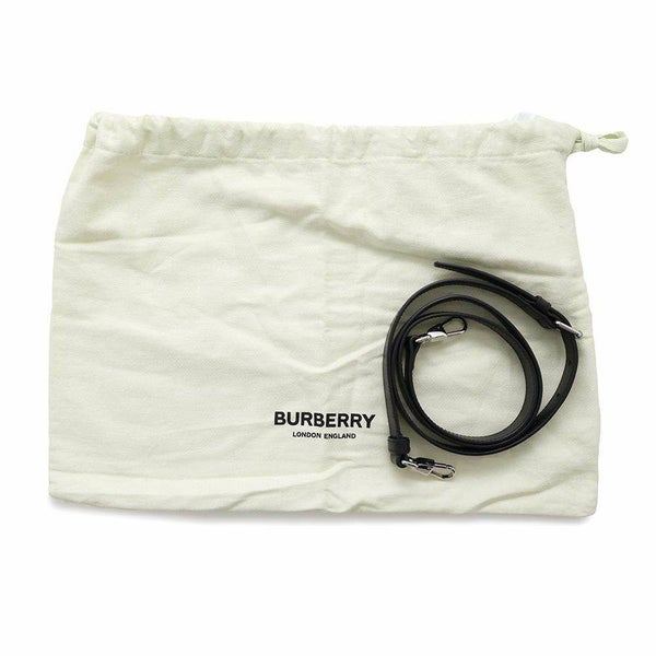 バーバリー トートバッグ チェック ロゴ PVC レザー BURBERRY 2wayショルダー ハンドバッグ 黒