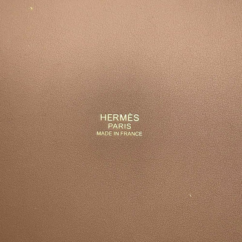 エルメス ハンドバッグ ピコタンロックPM カーゴ エクリュ/エトゥープ/ゴールド金具 トワルゴエラン/スイフト B刻印