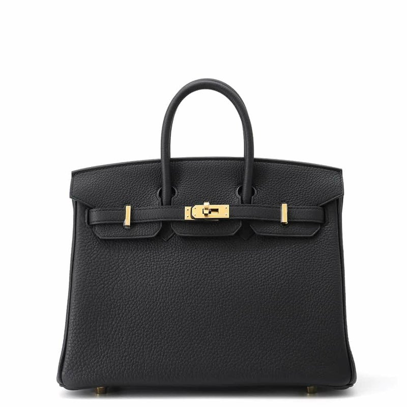 エルメス バーキン25 ブラック/ゴールド金具 トゴ W刻印 HERMES Birkin ハンドバッグ 黒
