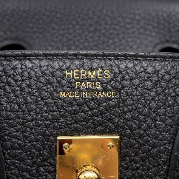エルメス バーキン25 ブラック/ゴールド金具 トゴ W刻印 HERMES Birkin ハンドバッグ 黒