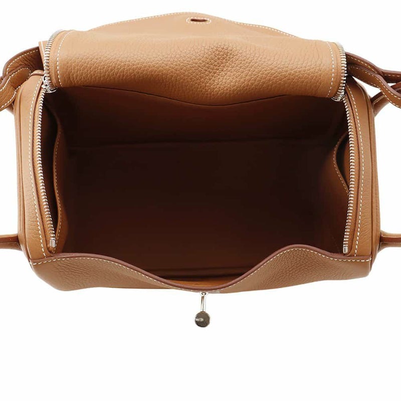 エルメス ハンドバッグ リンディ30 ゴールド/シルバー金具 トリヨンクレマンス W刻印 2wayショルダー