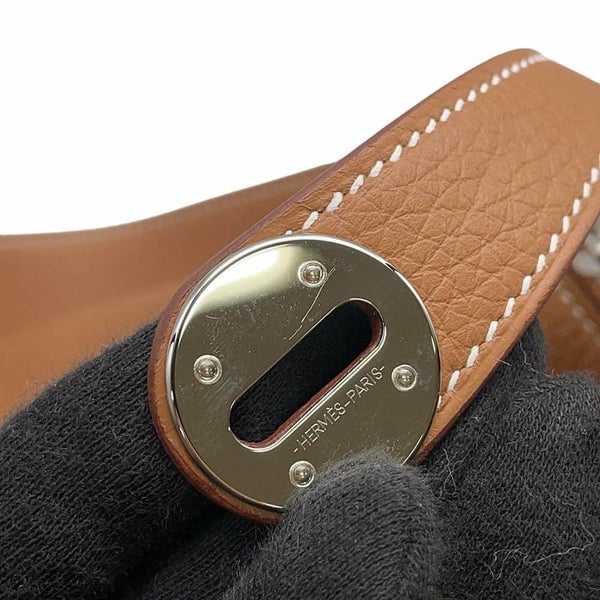 エルメス ハンドバッグ リンディ30 ゴールド/シルバー金具 トリヨンクレマンス W刻印 2wayショルダー