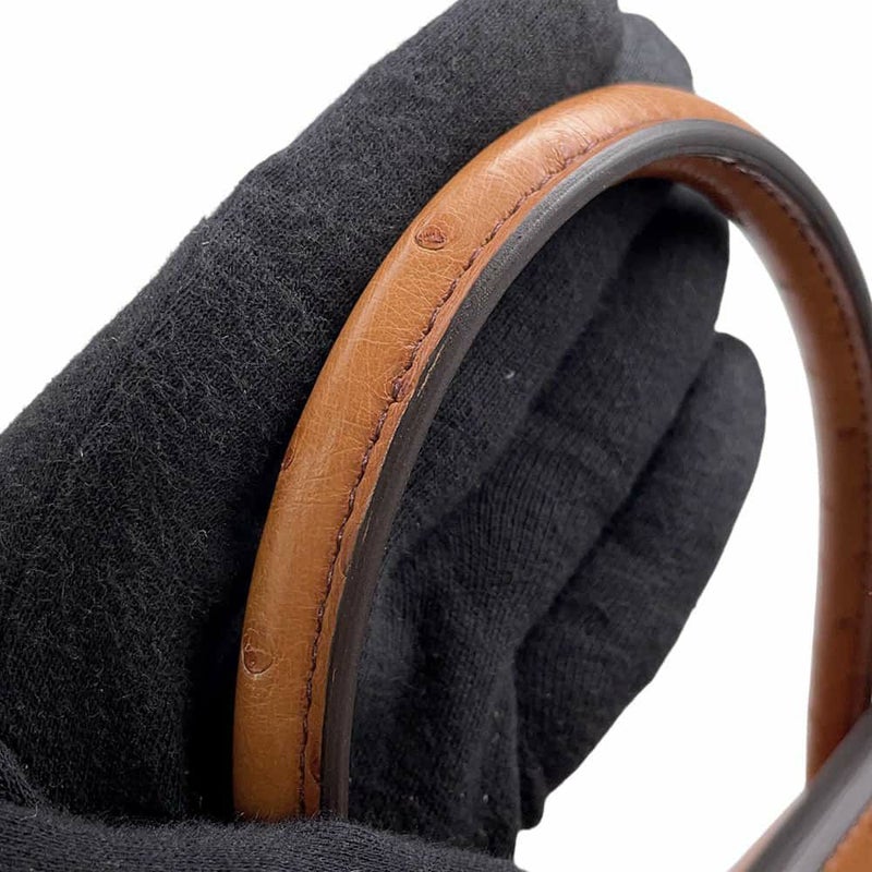 エルメス バーキン30 コニャック/ゴールド金具 オーストリッチ Y刻印 HERMES Birkin ハンドバッグ