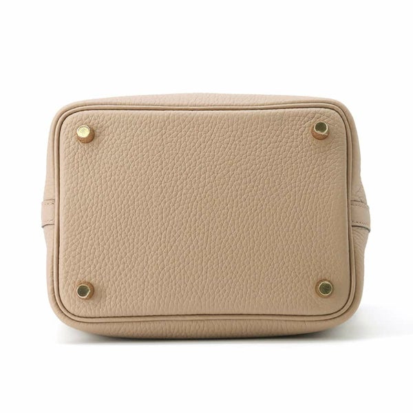 エルメス ハンドバッグ ピコタンロックPM ベージュマルファ/ゴールド金具 トリヨンクレマンス W刻印