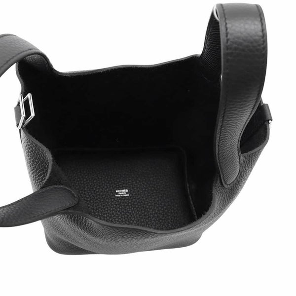 エルメス ハンドバッグ ピコタンロックPM ブラック/シルバー金具 トリヨンクレマンス W刻印 黒