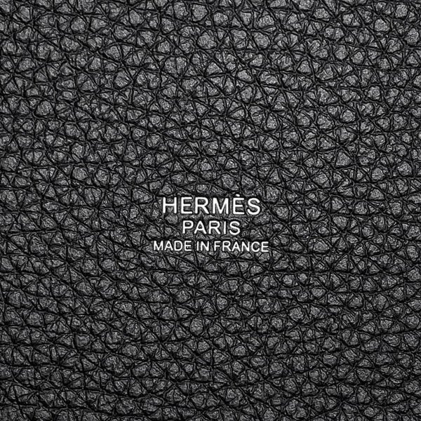 エルメス ハンドバッグ ピコタンロックMM ブラック/シルバー金具 トリヨンクレマンス W刻印 黒