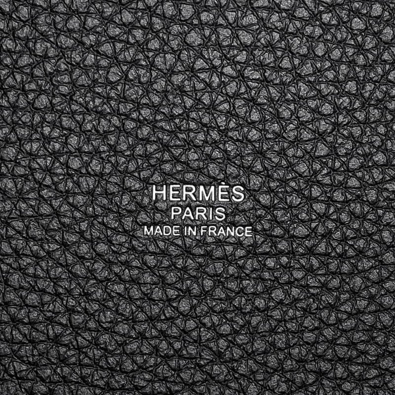 エルメス ハンドバッグ ピコタンロックMM ブラック/シルバー金具 トリヨンクレマンス W刻印 黒