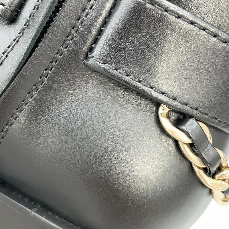 シャネル ロングブーツ ココマーク チェーン レディースサイズ37C G39171 CHANEL 靴 黒