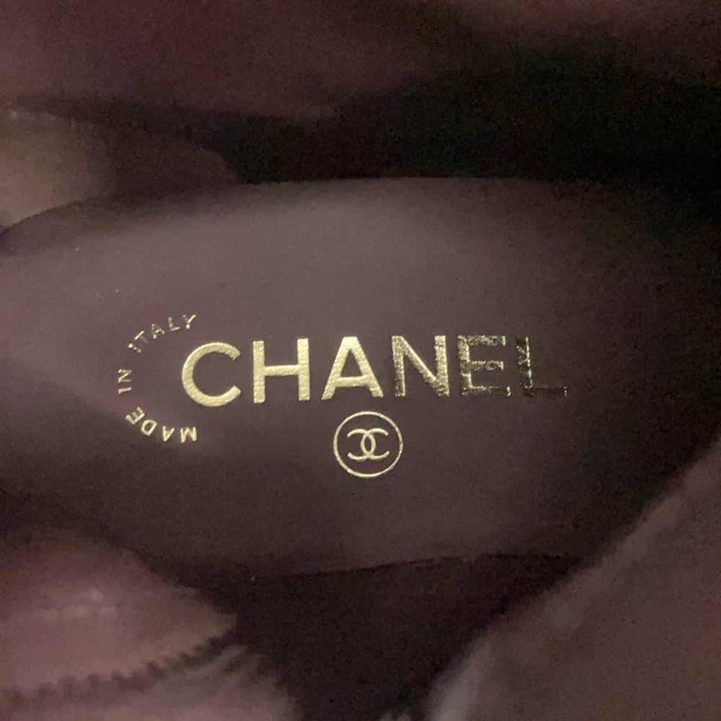 シャネル ロングブーツ ココマーク チェーン レディースサイズ37C G39171 CHANEL 靴 黒