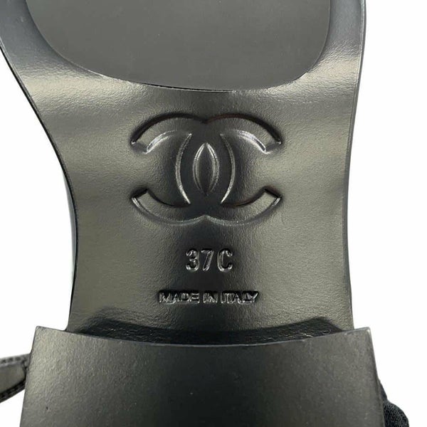 シャネル ロングブーツ ココマーク チェーン レディースサイズ37C G39171 CHANEL 靴 黒