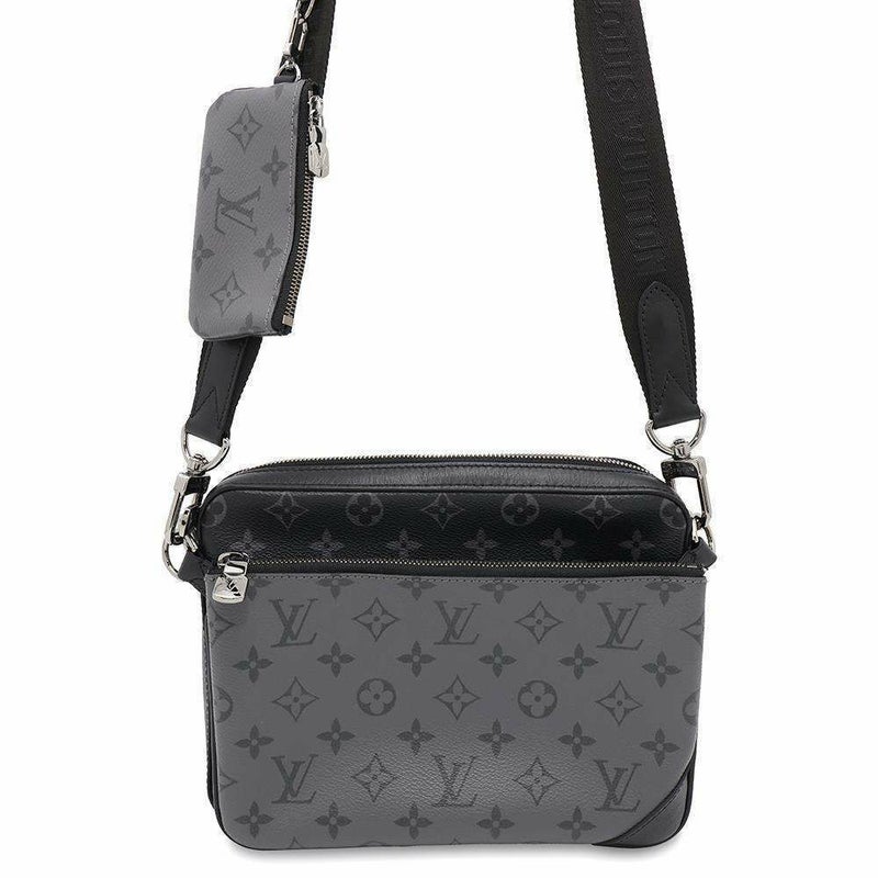 ルイヴィトン ショルダーバッグ モノグラム・エクリプス リバース トリオ・メッセンジャー M69443 LOUIS VUITTON 黒 ブラック