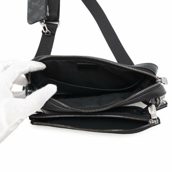 ルイヴィトン ショルダーバッグ モノグラム・エクリプス リバース トリオ・メッセンジャー M69443 LOUIS VUITTON 黒 ブラック