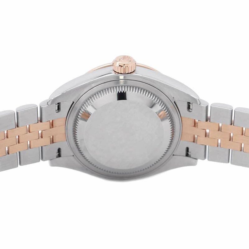 ロレックス レディ デイトジャスト SS/K18PG ダイヤベゼル 279381RBR ホワイトマザーオブパール文字盤 10Pダイヤ