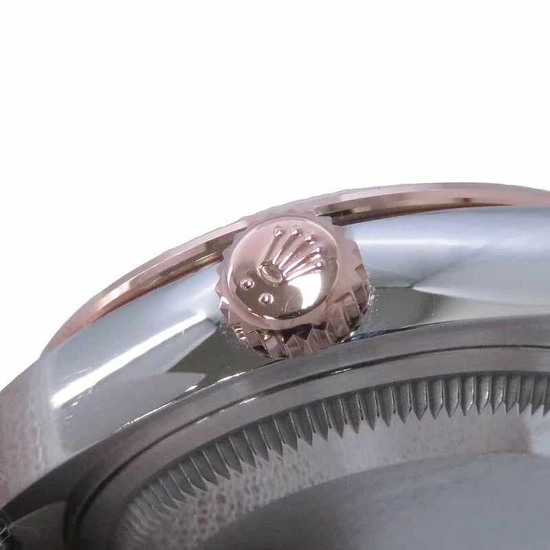 ロレックス レディ デイトジャスト SS/K18PG ダイヤベゼル 279381RBR ホワイトマザーオブパール文字盤 10Pダイヤ