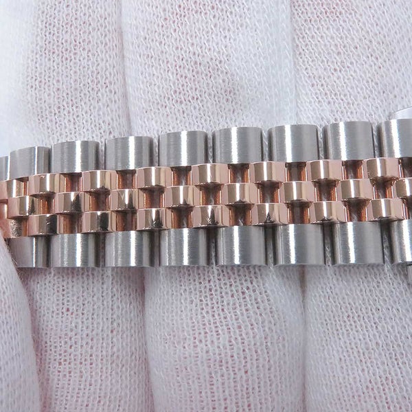 ロレックス レディ デイトジャスト SS/K18PG ダイヤベゼル 279381RBR ホワイトマザーオブパール文字盤 10Pダイヤ