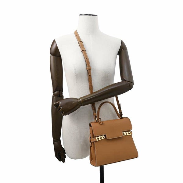 デルヴォー ハンドバッグ タンペートPM クリスピーカーフレザー AA0612AMF0ADNDO 2way ブラウン デルボー