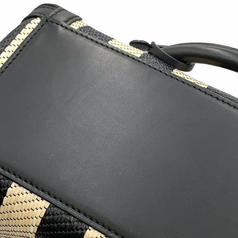 デルヴォー ハンドバッグ クールボックスMM カーフレザー ラフィア AA0457BBK0AOCPA DELVAUX 2way 黒