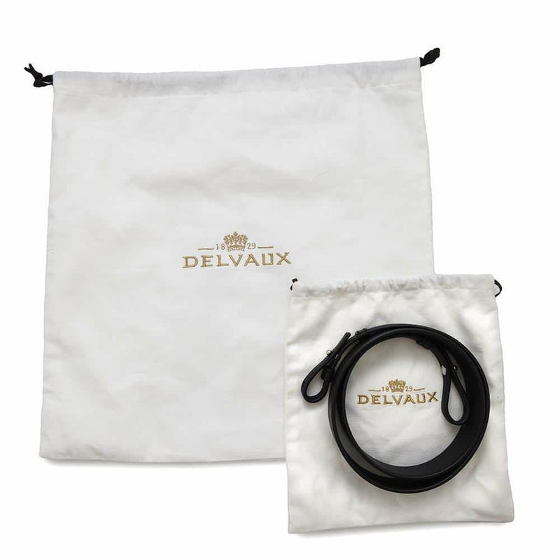 デルヴォー ハンドバッグ クールボックスMM カーフレザー ラフィア AA0457BBK0AOCPA DELVAUX 2way 黒