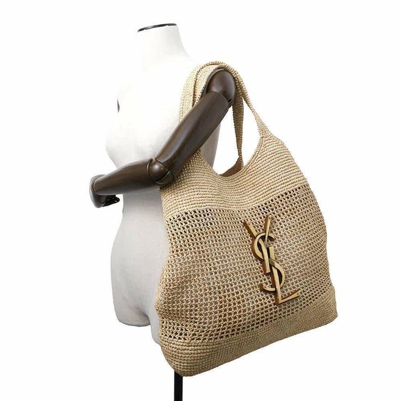 サンローランパリ トートバッグ イカール マキシ ショッピングバッグ ラフィアクロシェ 772191 SAINT LAURENT PARIS