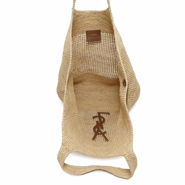 サンローランパリ トートバッグ イカール マキシ ショッピングバッグ ラフィアクロシェ 772191 SAINT LAURENT PARIS