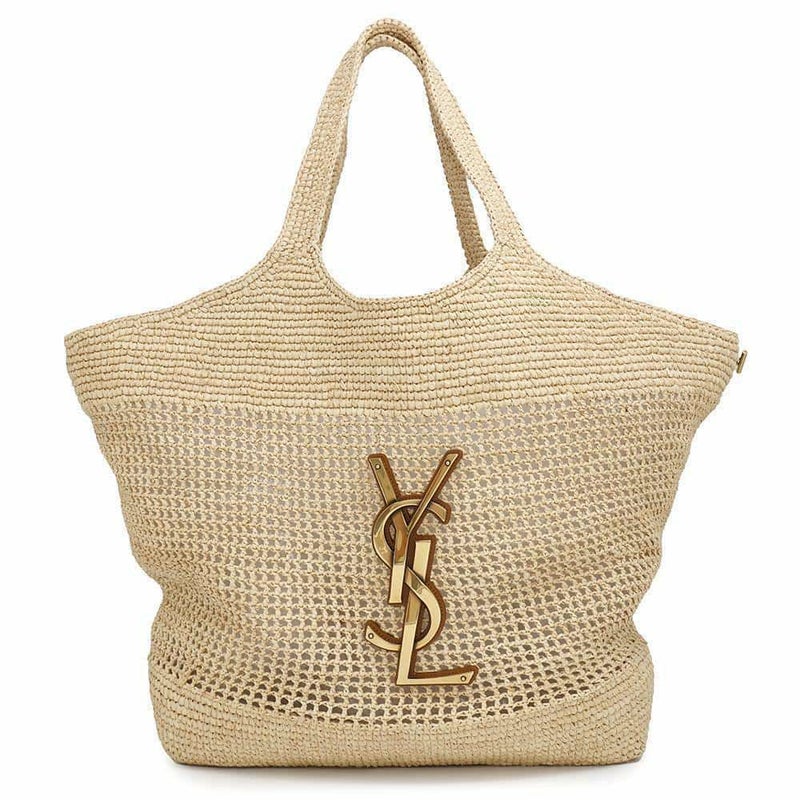 サンローランパリ トートバッグ イカール マキシ ショッピングバッグ ラフィアクロシェ 772191 SAINT LAURENT PARIS