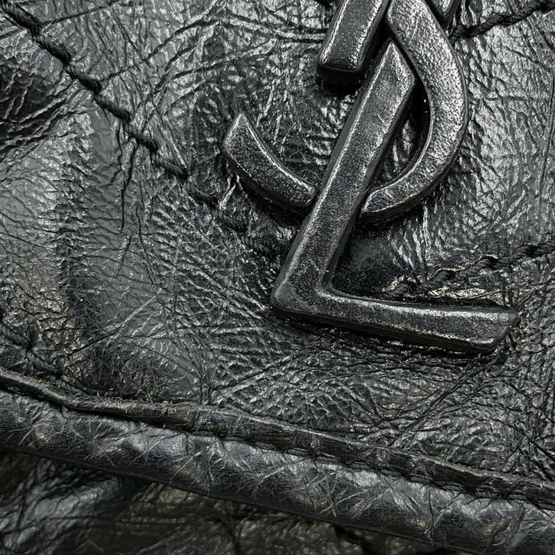 サンローランパリ チェーンショルダーバッグ ニキ ヴィンテージカーフレザー 498894 SAINT LAURENT PARIS 黒