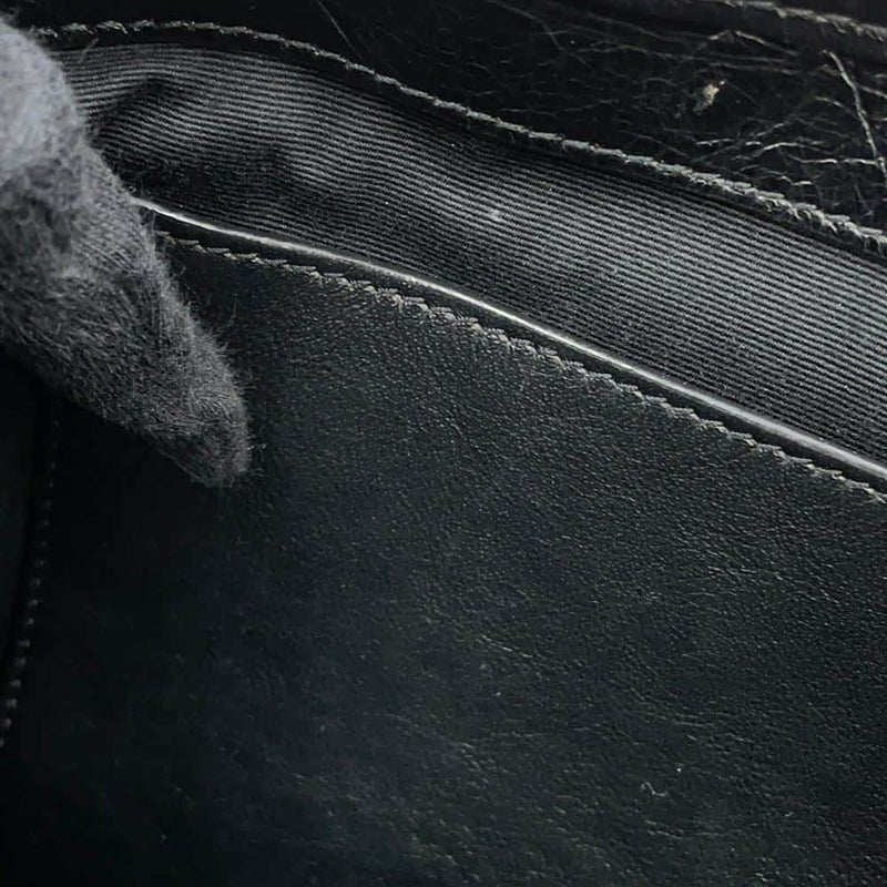 サンローランパリ チェーンショルダーバッグ ニキ ヴィンテージカーフレザー 498894 SAINT LAURENT PARIS 黒