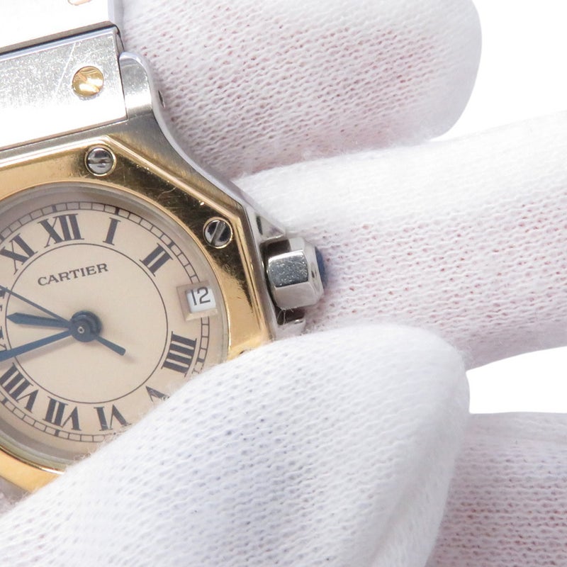 カルティエ サントスオクタゴン SM W2001683 Cartier 腕時計 アイボリー文字盤 クォーツ