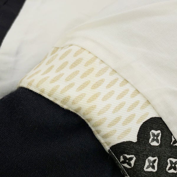 ルイヴィトン ワンピース ダミエディテール プリント コットン レディースサイズ34 LOUIS VUITTON 白 黒 ブラック