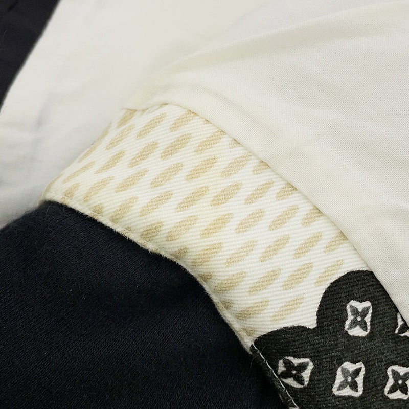 ルイヴィトン ワンピース ダミエディテール プリント コットン レディースサイズ34 LOUIS VUITTON 白 黒 ブラック