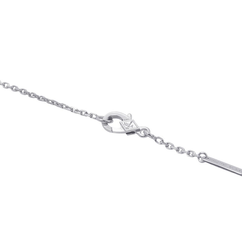ヴァンクリ ネックレス ローズ ド ノエル クリップ スモール グレー マザーオブパール/ダイヤ 6P 計0.48ct K18WG VCARD30400