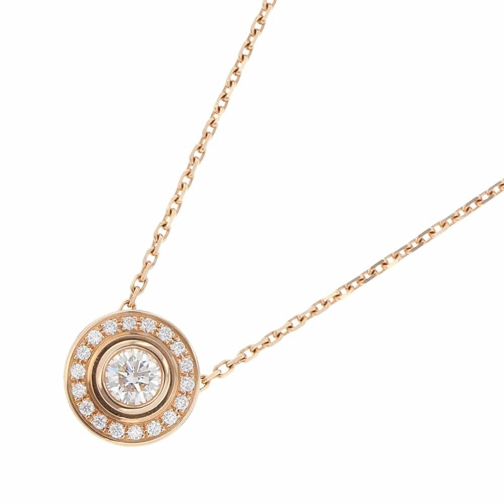 カルティエ ネックレス ダムール ネックレス ダイヤモンド0.18ct K18PG