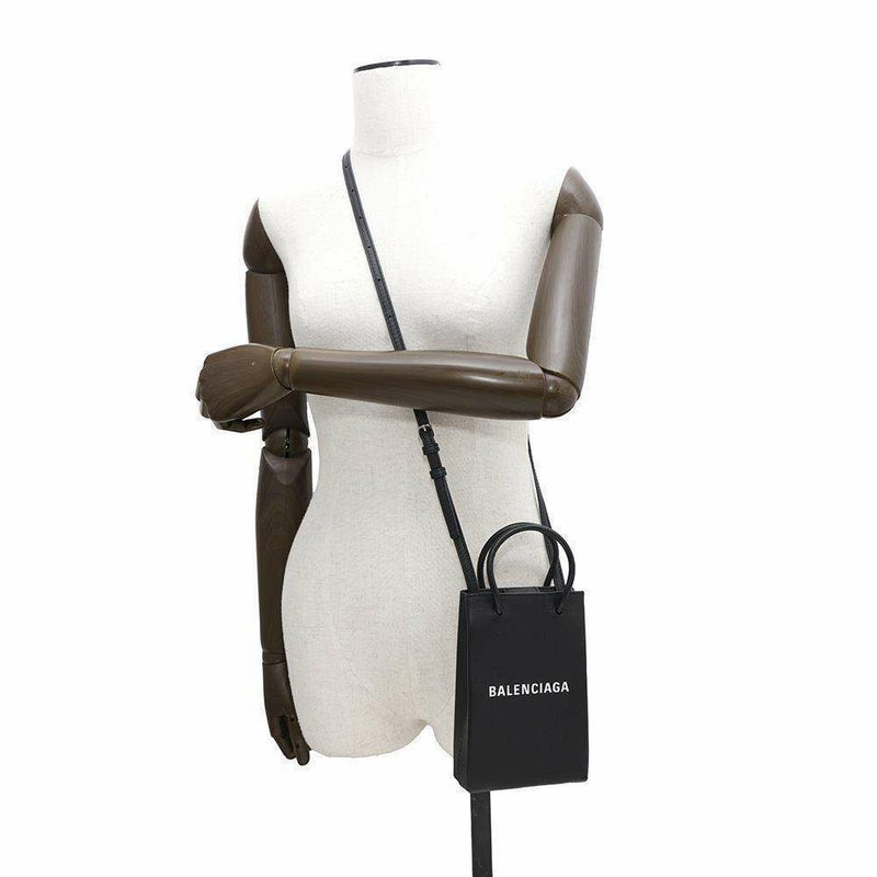 バレンシアガ ショルダーバッグ ショッピング フォンホルダーバッグ 593826 BALENCIAGA ミニバッグ クロスボディ 黒