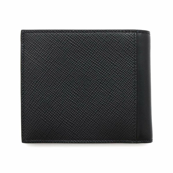 プラダ 二つ折り財布 サフィアーノ レザー ロゴPRADA 財布 メンズ 黒