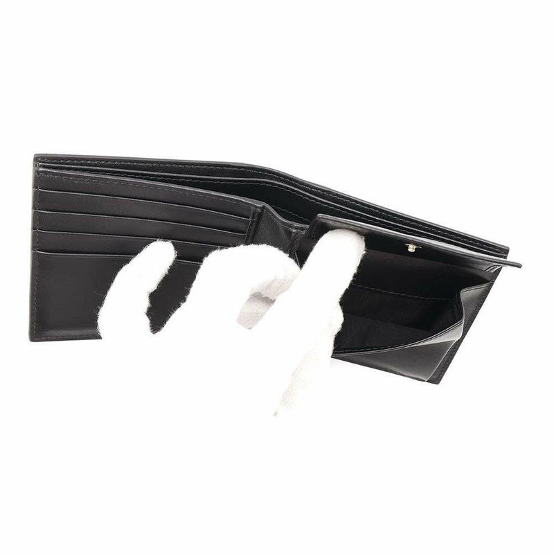 プラダ 二つ折り財布 サフィアーノ レザー ロゴPRADA 財布 メンズ 黒