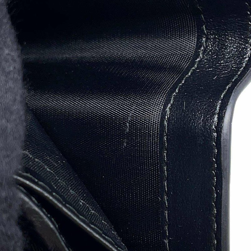 プラダ 二つ折り財布 サフィアーノ レザー ロゴPRADA 財布 メンズ 黒