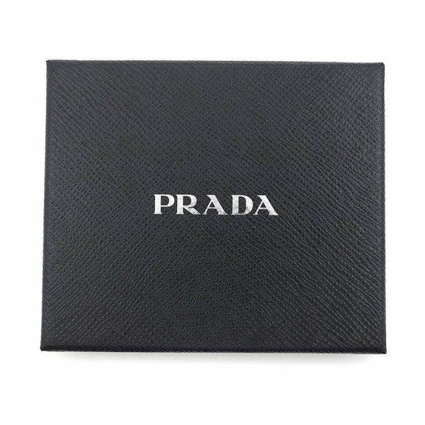 プラダ 二つ折り財布 サフィアーノ レザー ロゴPRADA 財布 メンズ 黒
