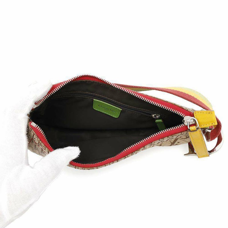 クリスチャン・ディオール ショルダーバッグ ラスタカラー オブリーク サドルバッグ Christian Dior トロッター