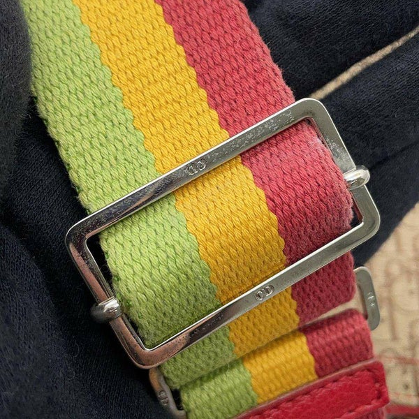 クリスチャン・ディオール ショルダーバッグ ラスタカラー オブリーク サドルバッグ Christian Dior トロッター