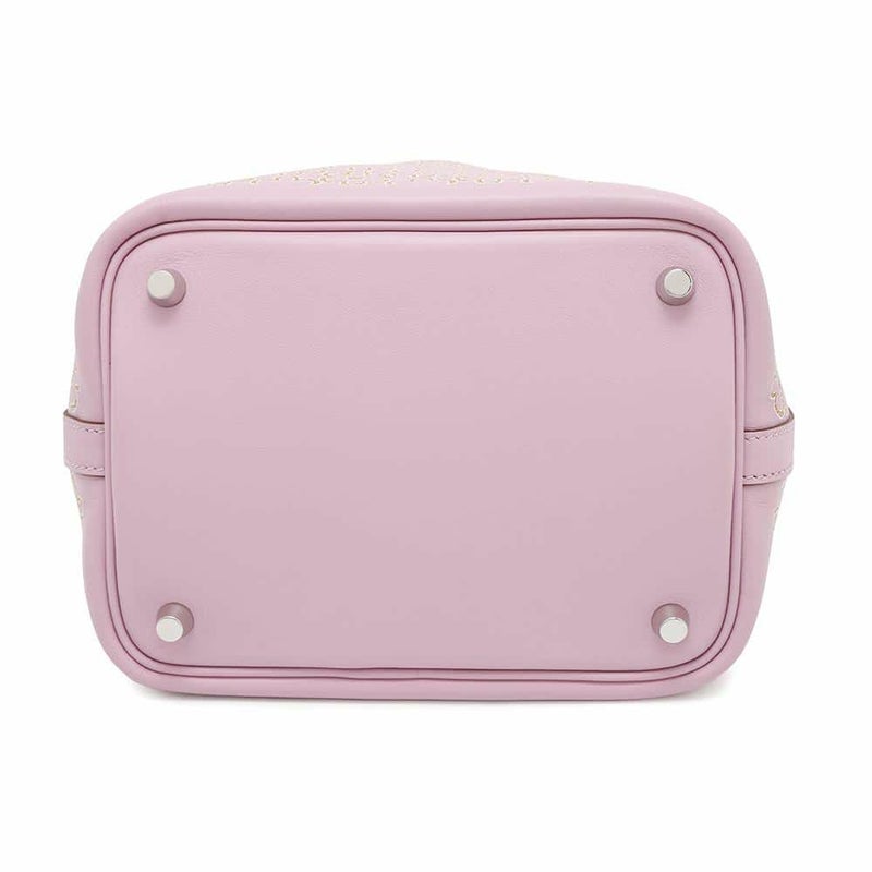 エルメス ハンドバッグ ピコタンロックPM ラッキーデイジー モーヴシルベストル/キュイーブル/ホワイト シルバー金具 スイフト U刻印