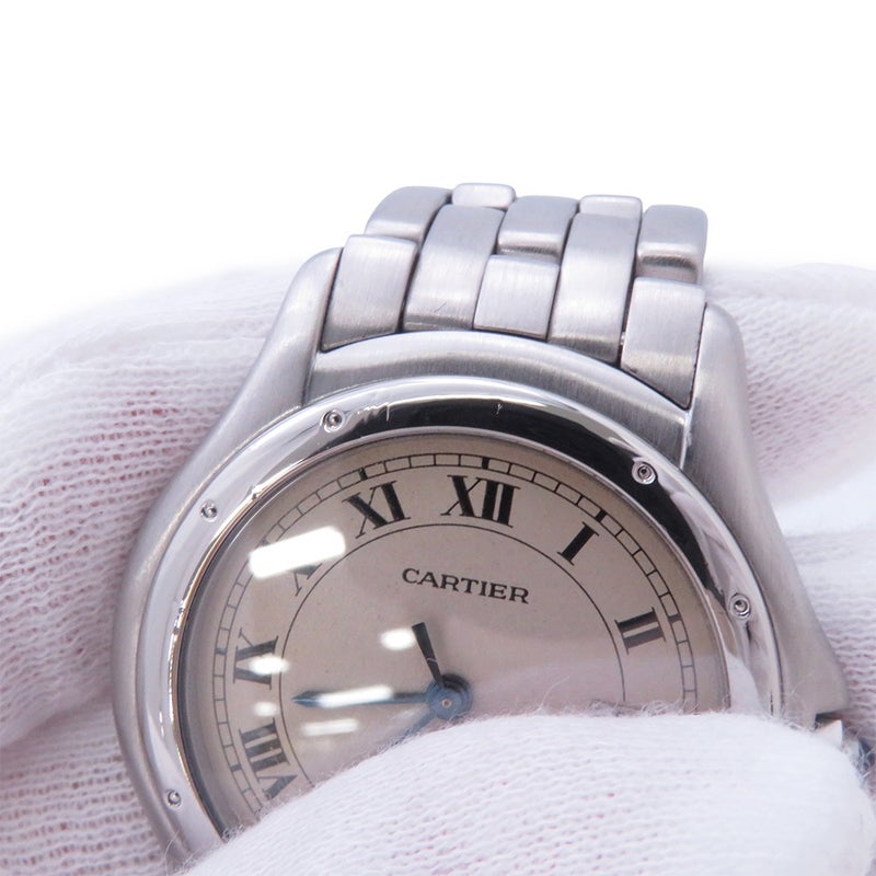 カルティエ パンテール クーガー LM W35002F5 Cartier 腕時計 レディース アイボリー文字盤