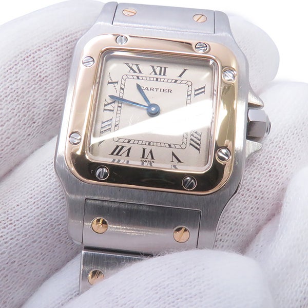 カルティエ サントスガルベ SM W20012C4 Cartier 腕時計 ウォッチ クォーツ アイボリー文字盤