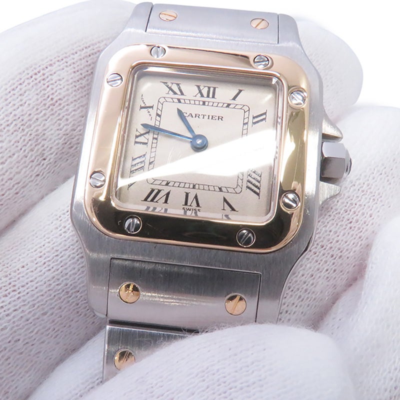 カルティエ サントスガルベ SM W20012C4 Cartier 腕時計 ウォッチ クォーツ アイボリー文字盤