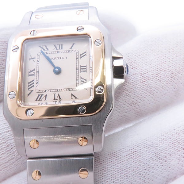 カルティエ サントスガルベ SM W20012C4 Cartier 腕時計 ウォッチ クォーツ アイボリー文字盤
