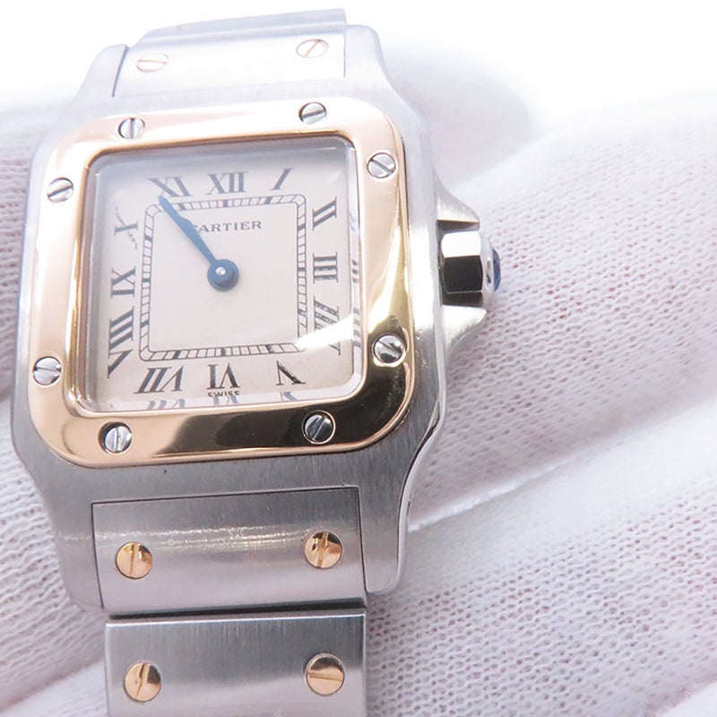 カルティエ サントスガルベ SM W20012C4 Cartier 腕時計 ウォッチ クォーツ アイボリー文字盤