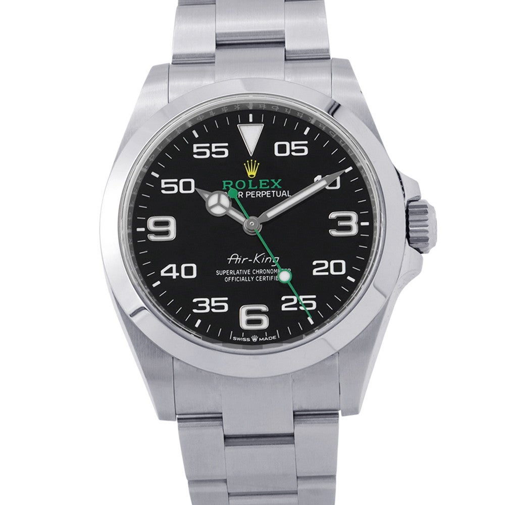 ロレックス エアキング ランダムシリアル ルーレット 126900 ROLEX 腕時計 黒文字盤 ロレックス エアキング ランダムシリアル ルーレット 126900 ROLEX