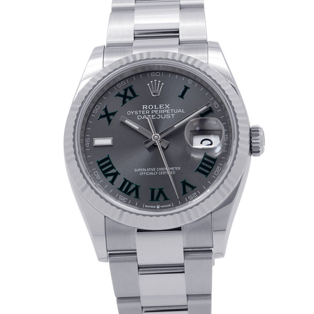 ロレックス デイトジャスト36 SS/K18WGホワイトゴールド 126234 ROLEX 腕時計 スレート文字盤 ロレックス デイトジャスト36 SS/K18WG ホワイトゴールド ランダム
