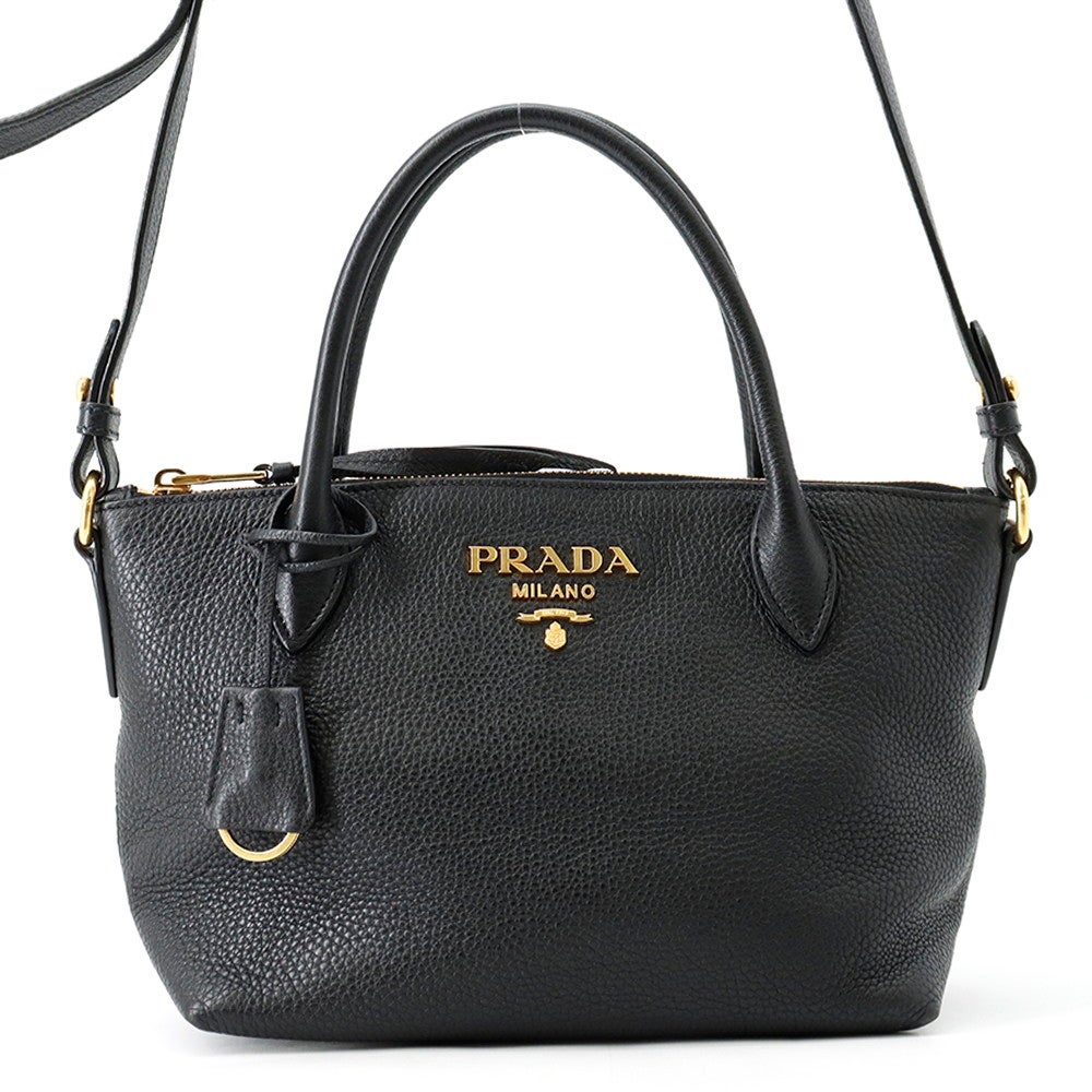プラダ ハンドバッグ ヴィッテロダイノ レザー 1BA111 PRADA 2way 黒