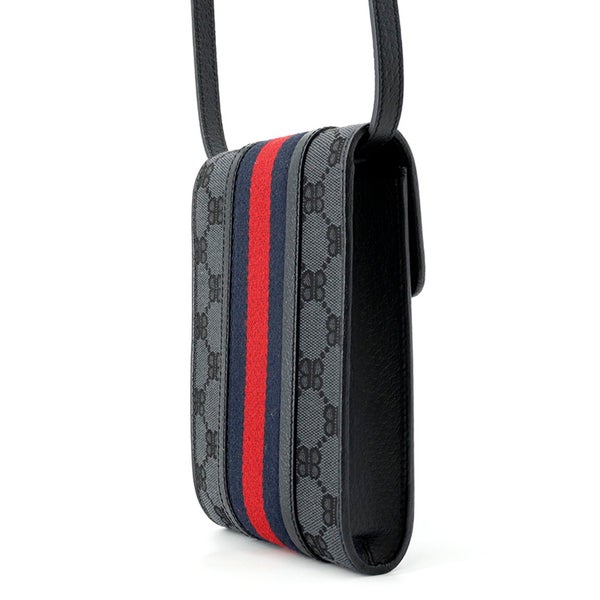バレンシアガ ショルダーバッグ グッチコラボ ザ・ハッカープロジェクト オフィディア フォンポーチ 680130 BALENCIAGA GUCCI 黒
